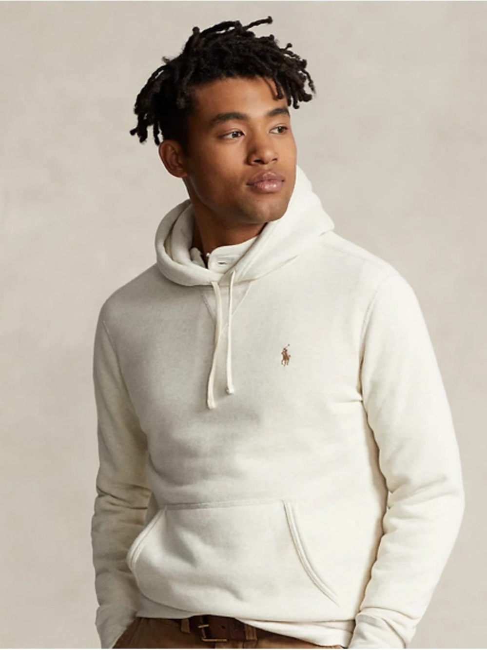 Polo Ralph Lauren Men’s M Fleece Hoodie Oatmeal Heather Pony Logo NWT
